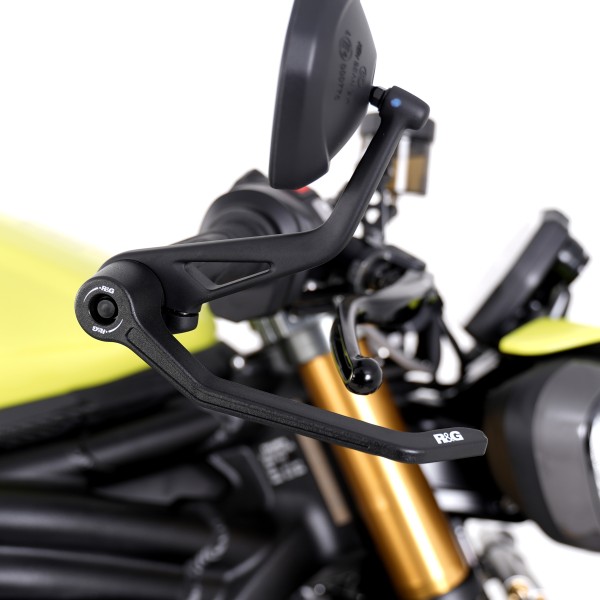R&G R&G Brake Lever Interlock Guard for multiple Triumph Models & Moto Guzzi V7 Stone '21- (With Bar End Mirrors)